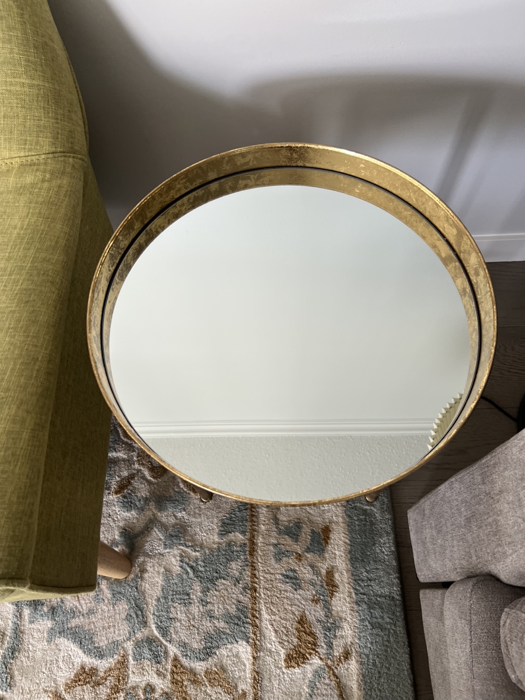 Side table- Rustic Gold Mirrored