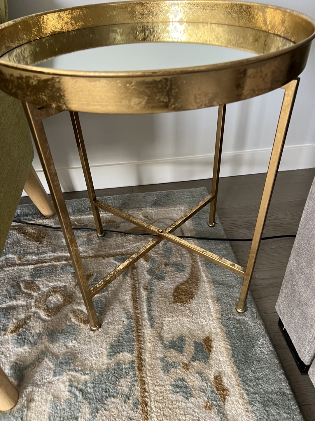 Side table- Rustic Gold Mirrored - photo 2