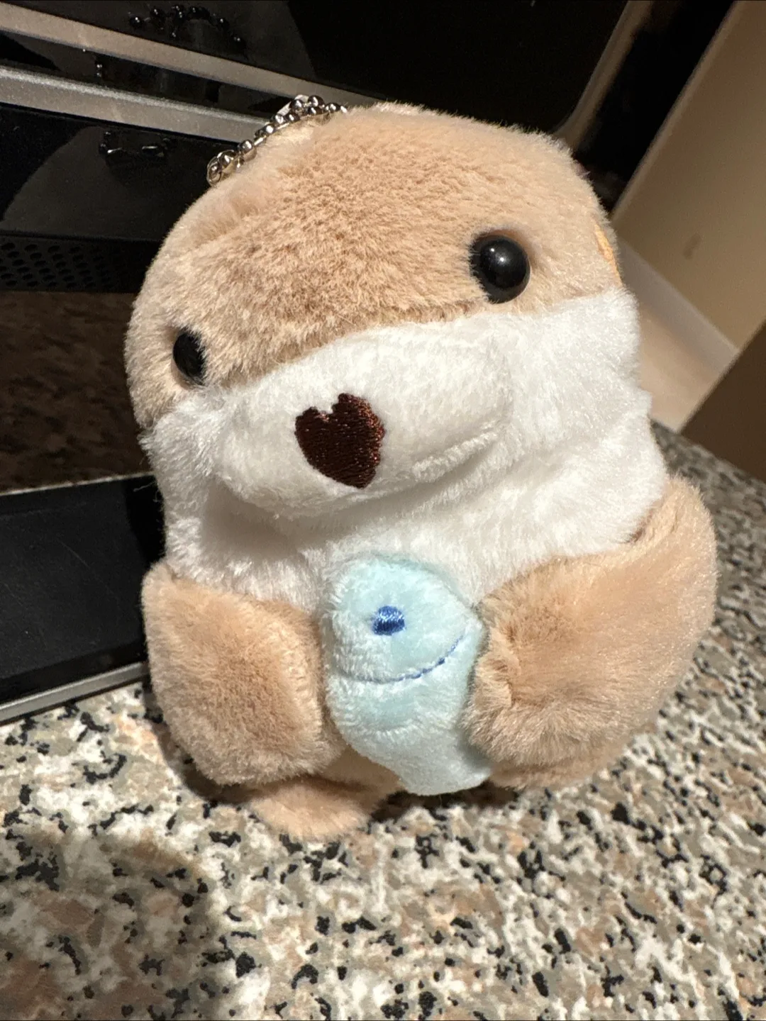 Cute Otter Plush Keychain thumbnail