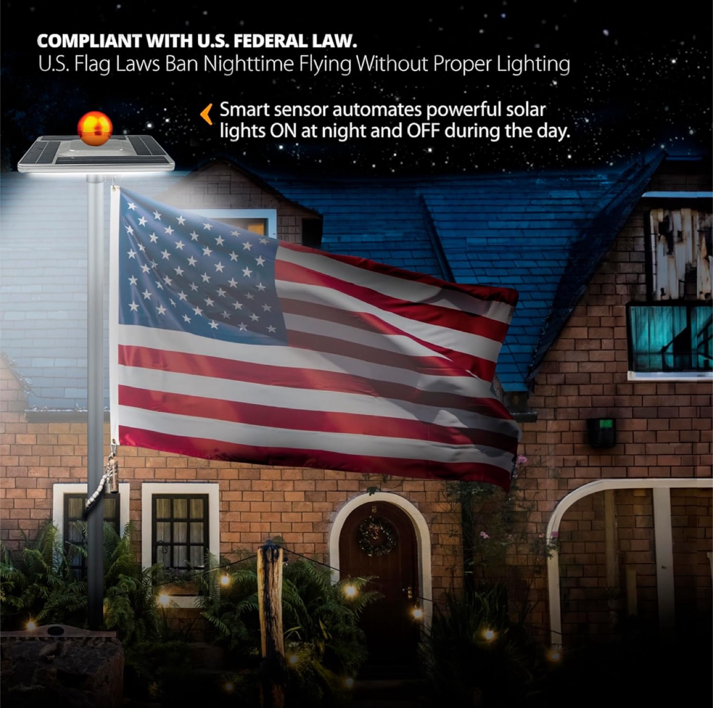 Solar flag light