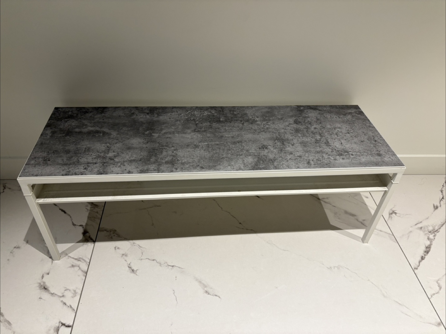Grey Stone-Look Coffee Table