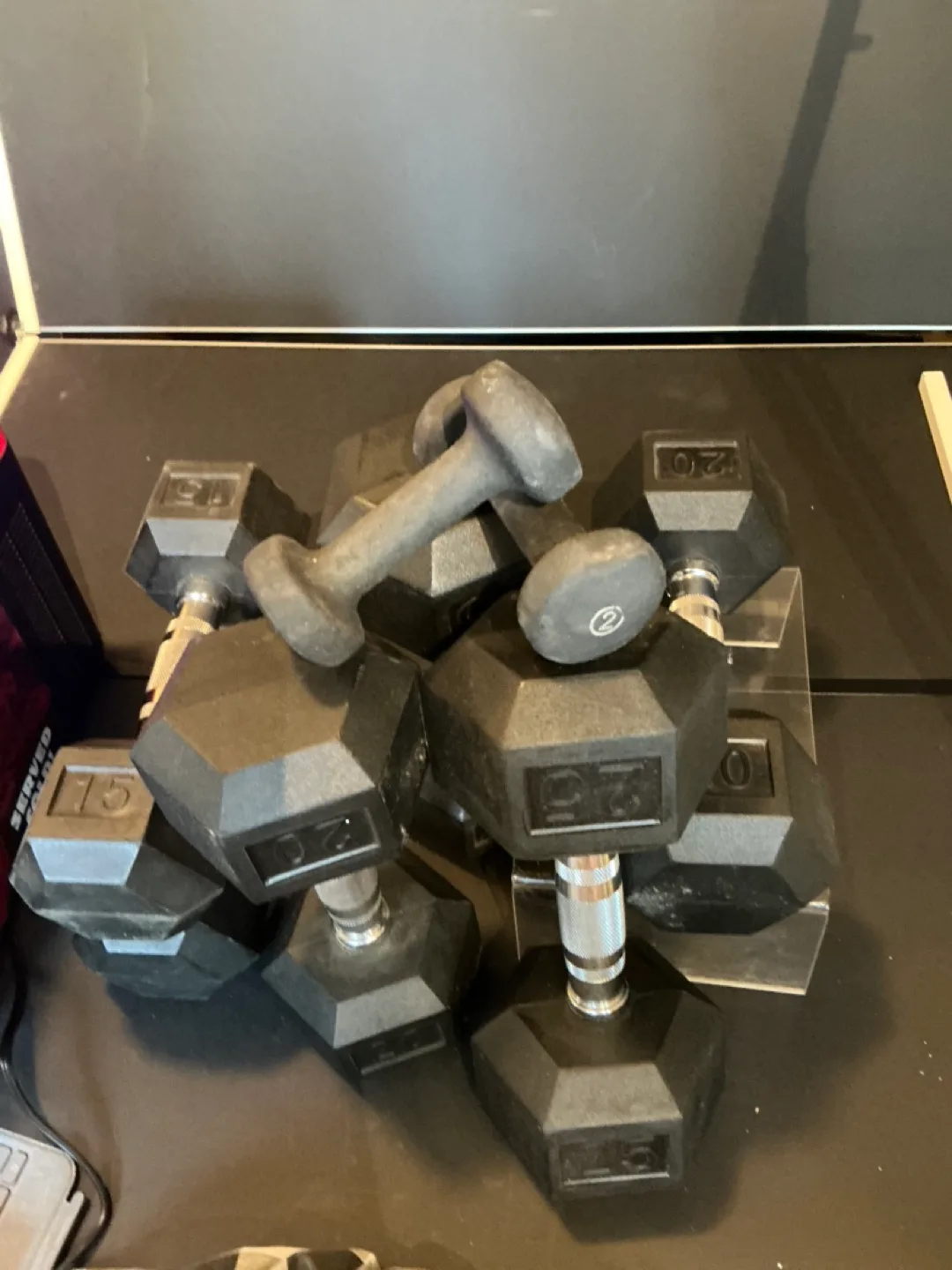 Hex Dumbbells - 15, 20, 25 lbs thumbnail