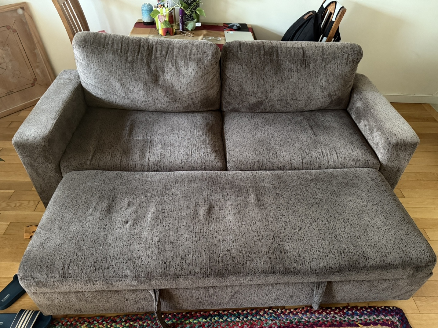 Grey Loveseat Sofa Bed - photo 2