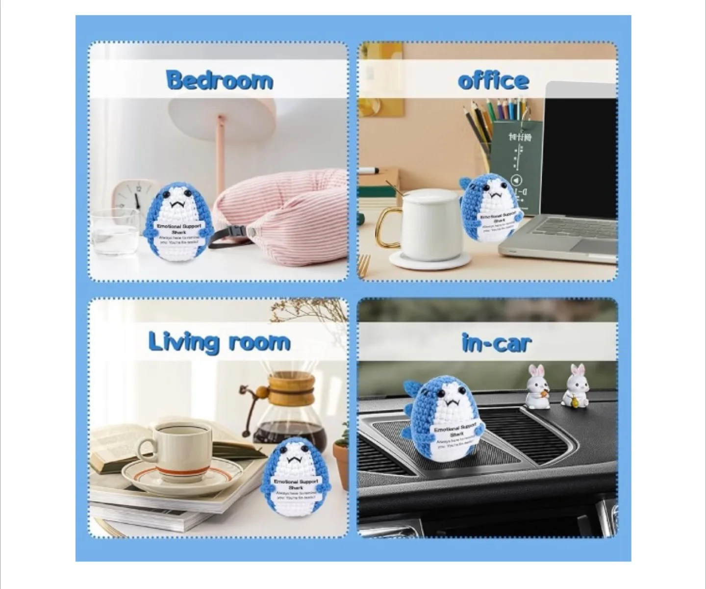 Crocheted Emotional Support Shark - New! image indicator(5)