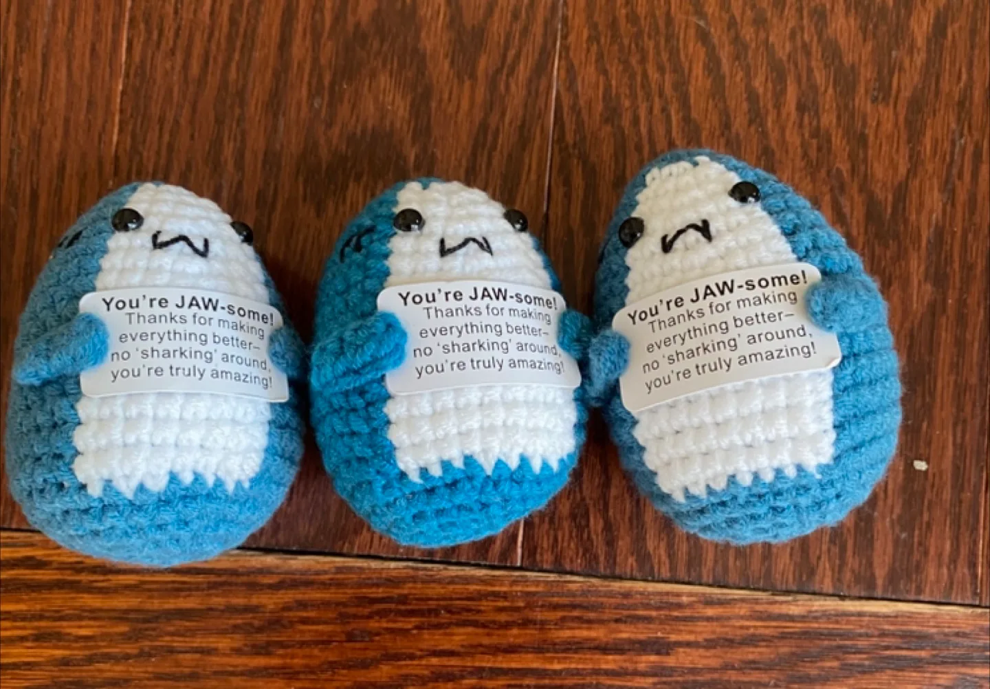 Crocheted Emotional Support Shark - New! image indicator(2)