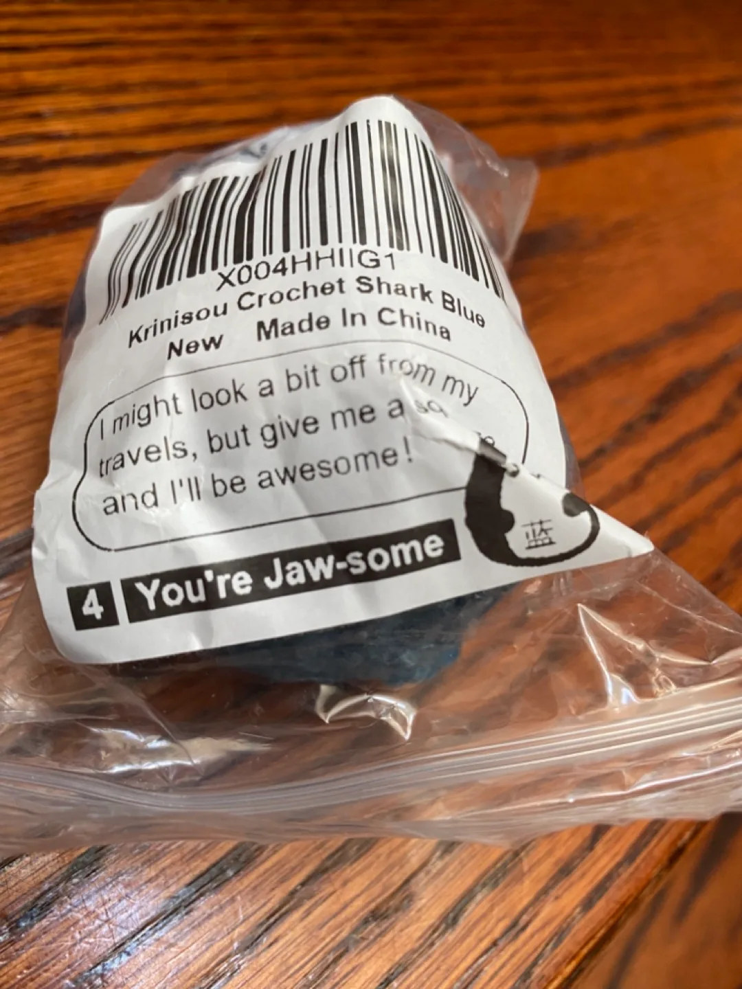 Crocheted Emotional Support Shark - New! image indicator(7)