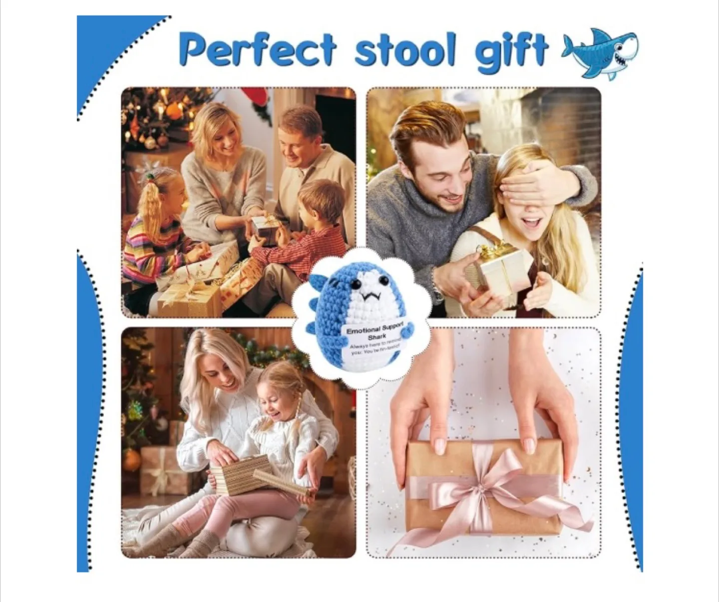 Crocheted Emotional Support Shark - New! image indicator(3)