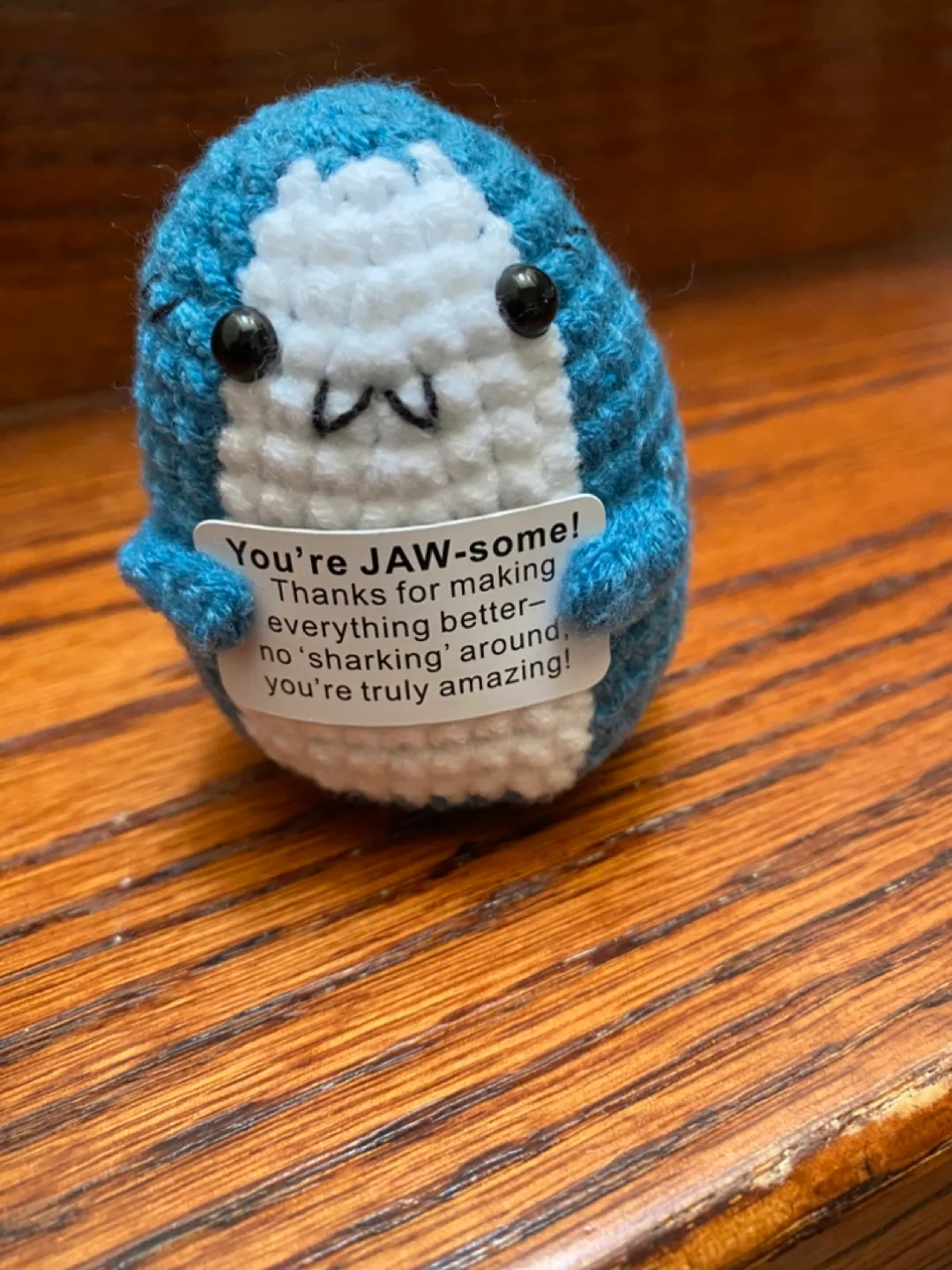 Crocheted Emotional Support Shark - New! image indicator(8)