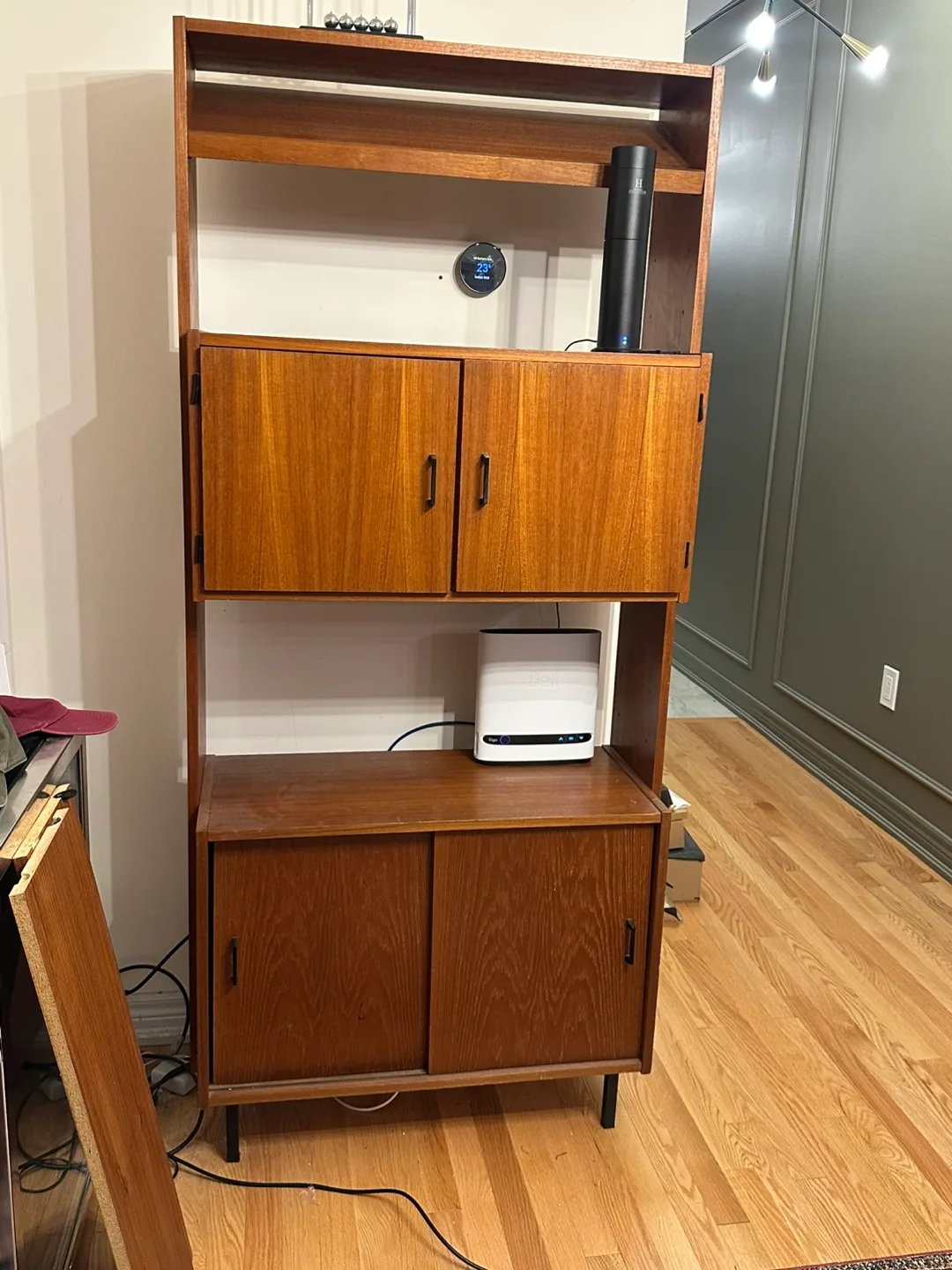 Vintage Teak Wall Unit Shelving System image indicator(6)