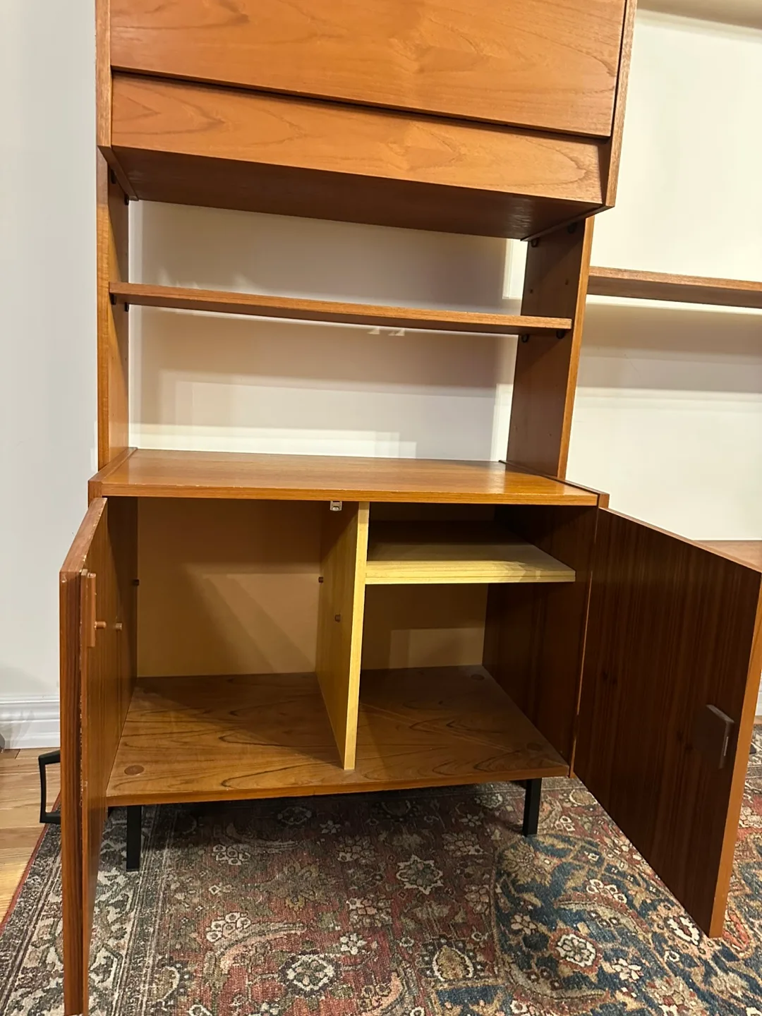 Vintage Teak Wall Unit Shelving System image indicator(3)