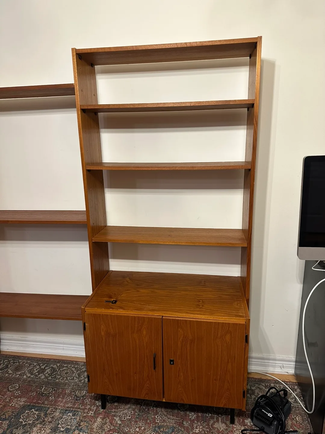 Vintage Teak Wall Unit Shelving System image indicator(5)