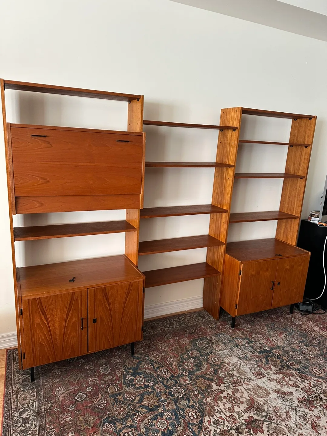 Vintage Teak Wall Unit Shelving System image indicator(2)