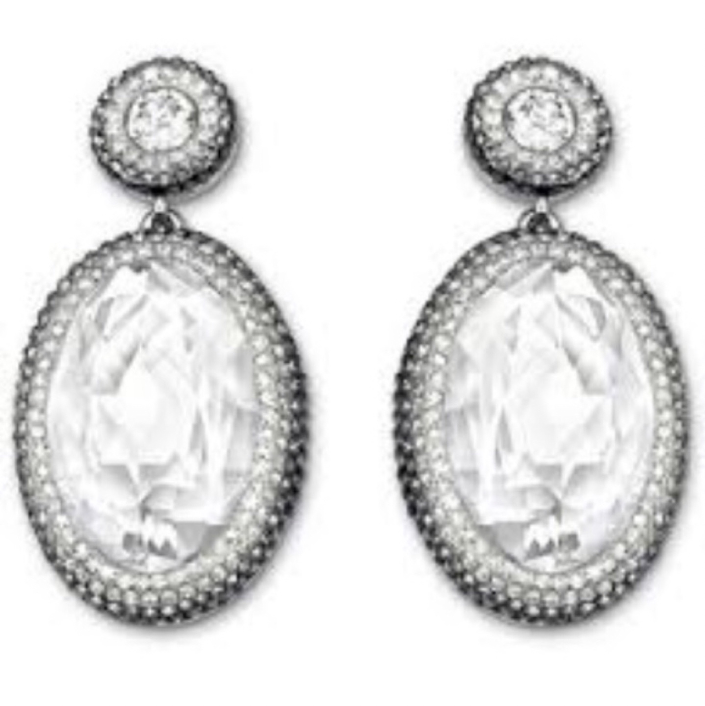 Swarovski Crystal Oval Earrings