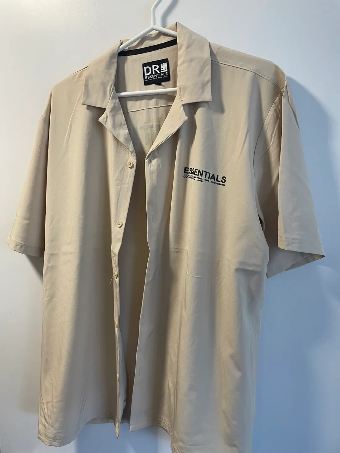 Essentials Beige Short Sleeve Shirt thumbnail