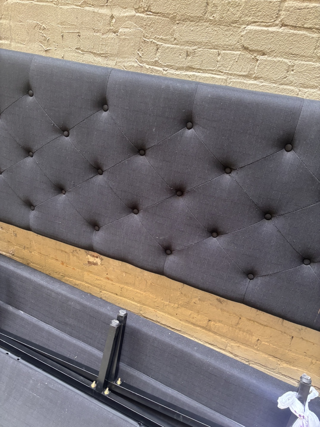 Upholstered Headboard king bed frame - photo 2