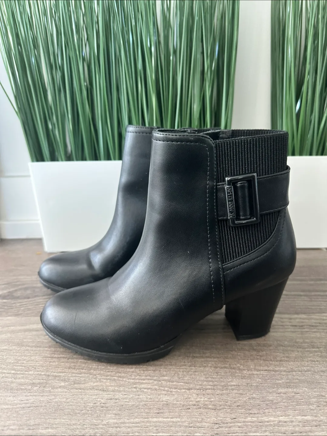 Anne Klein Black Ankle Boots - Size 6 thumbnail