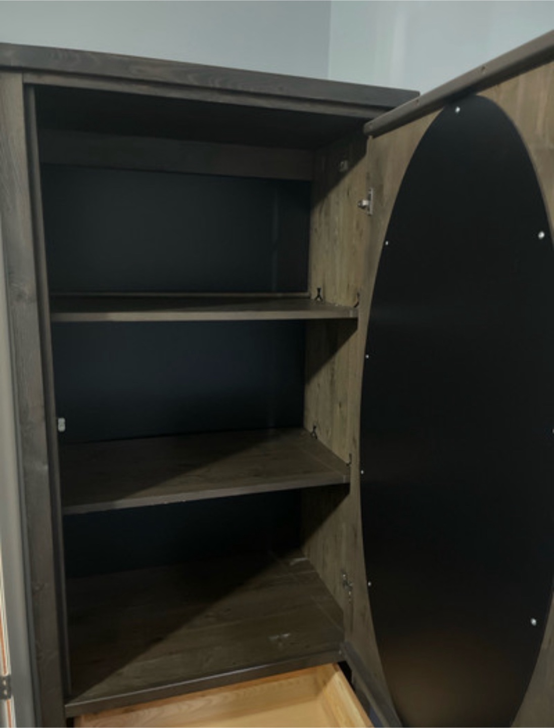 Wooden Armoire with Mirror and Drawers - photo 3