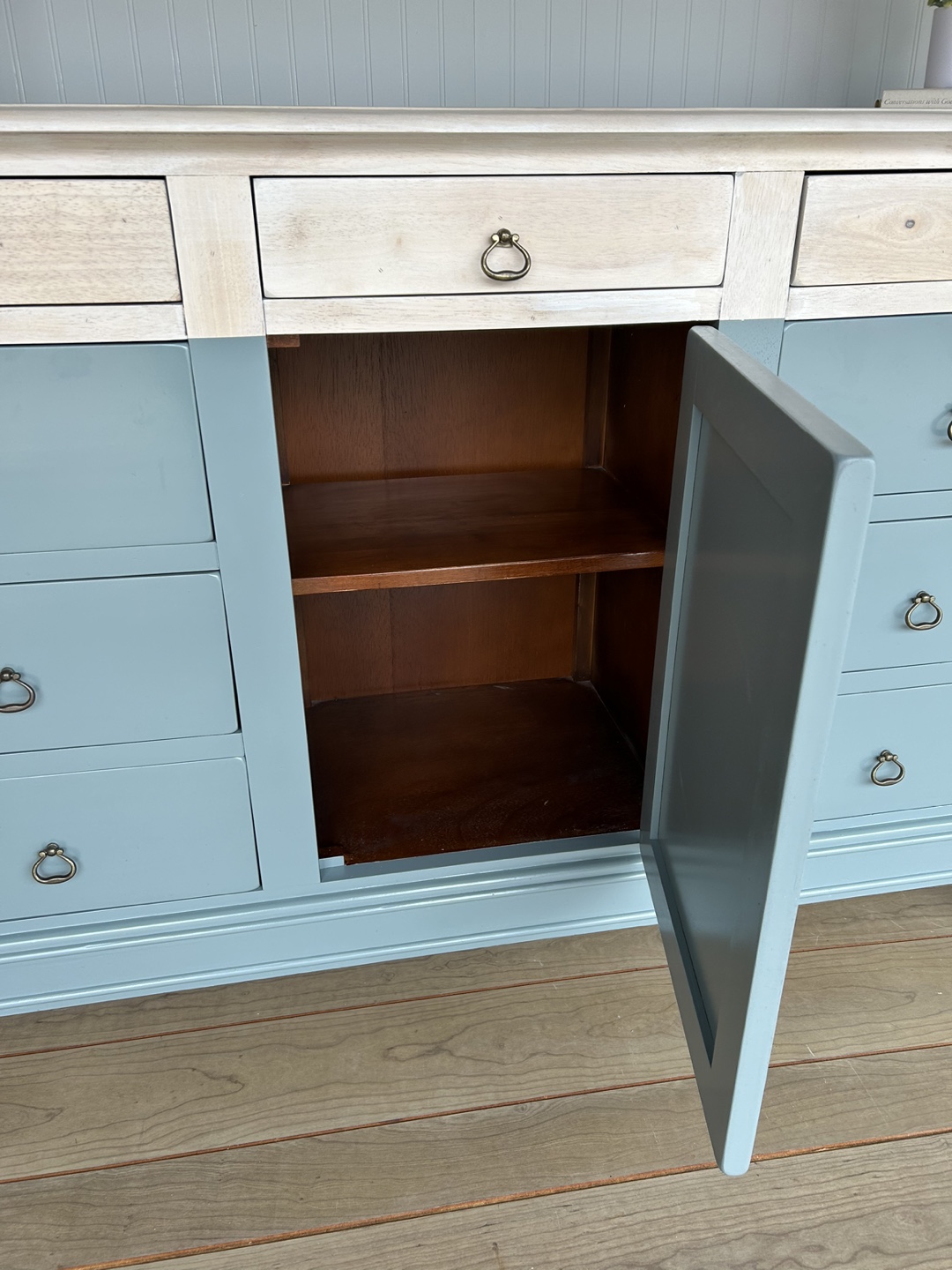 Refinished Solid Wood Dresser with Mirror /Buffet - photo 3