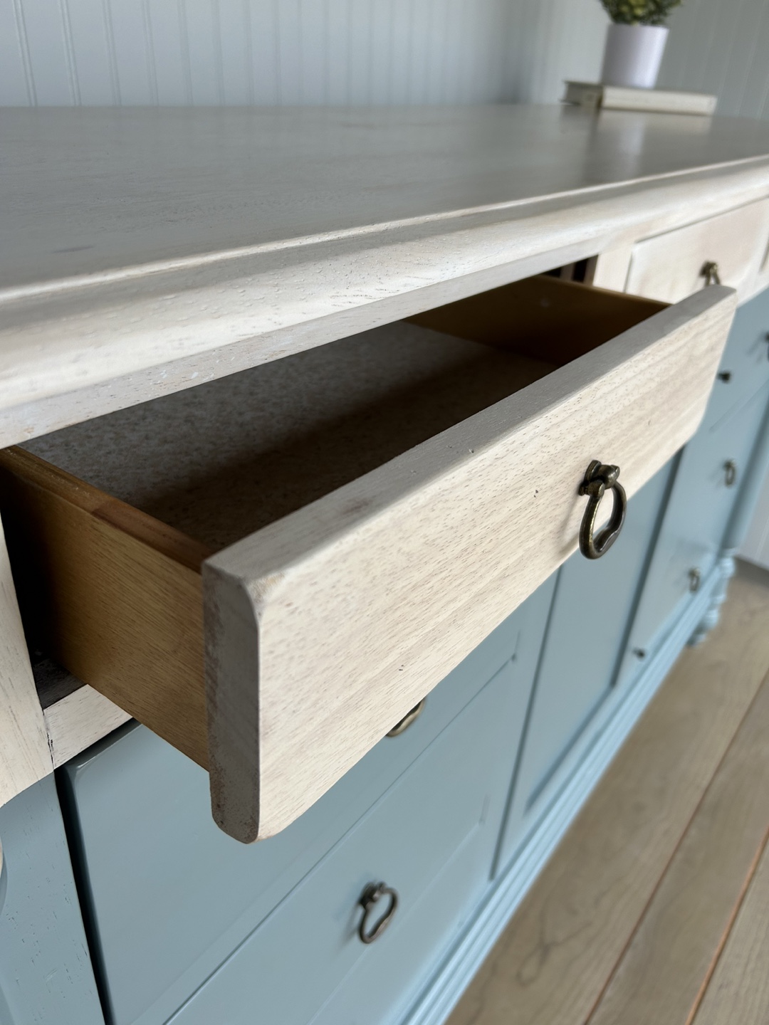 Refinished Solid Wood Dresser with Mirror /Buffet - photo 4