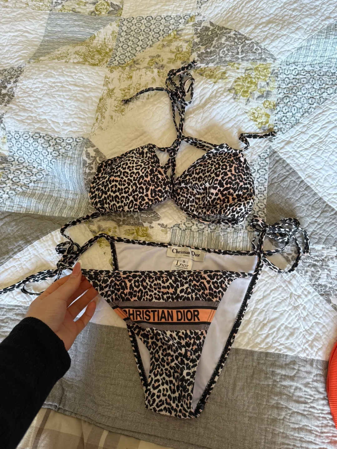 Christian Dior Leopard Print Bikini - Size Small thumbnail