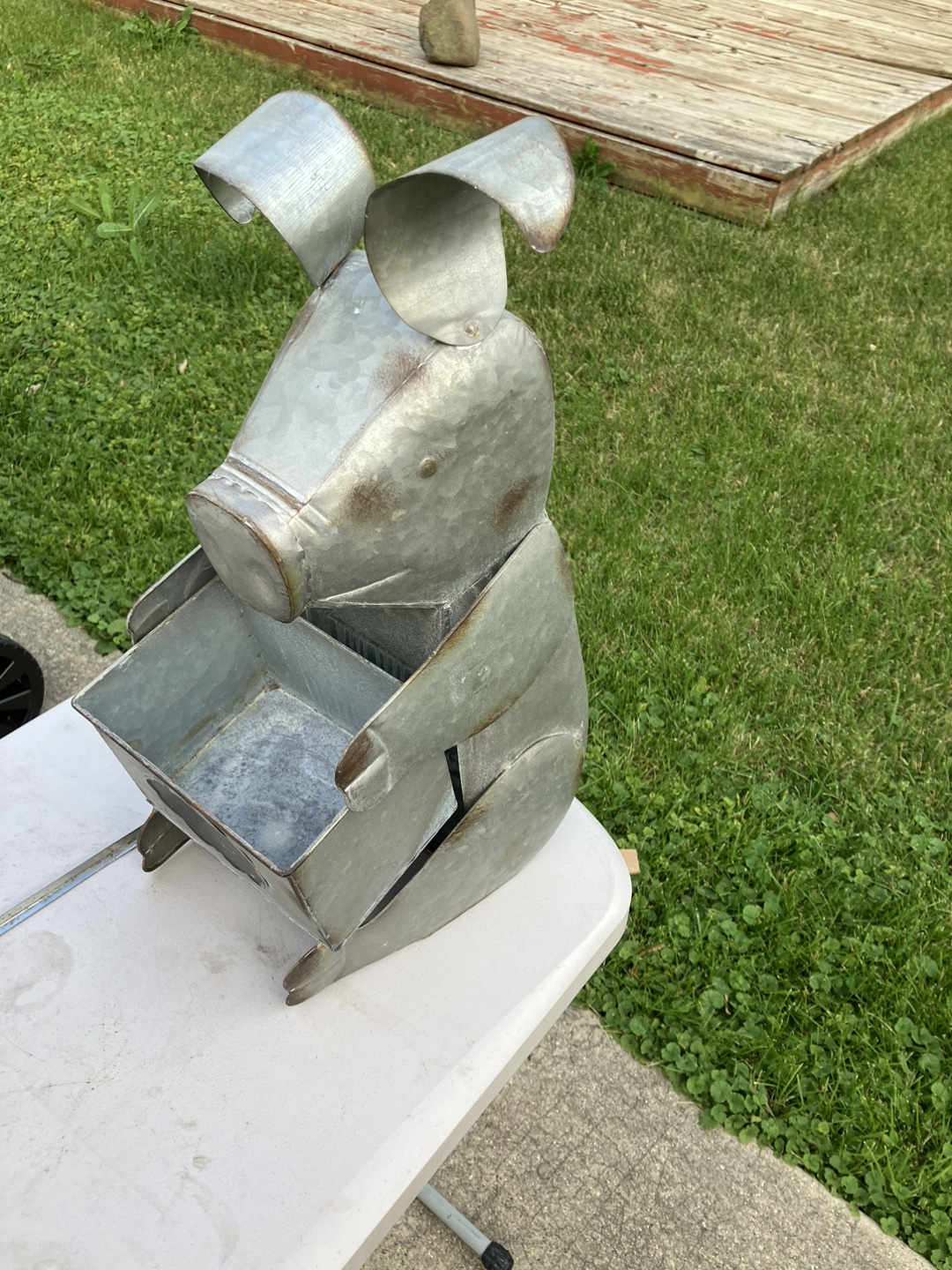 Metal Pig Planter - photo 2