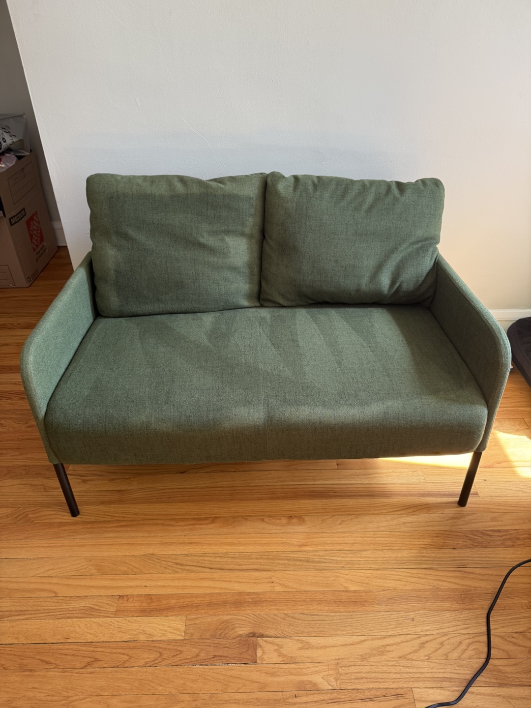 Olive Green Loveseat Sofa