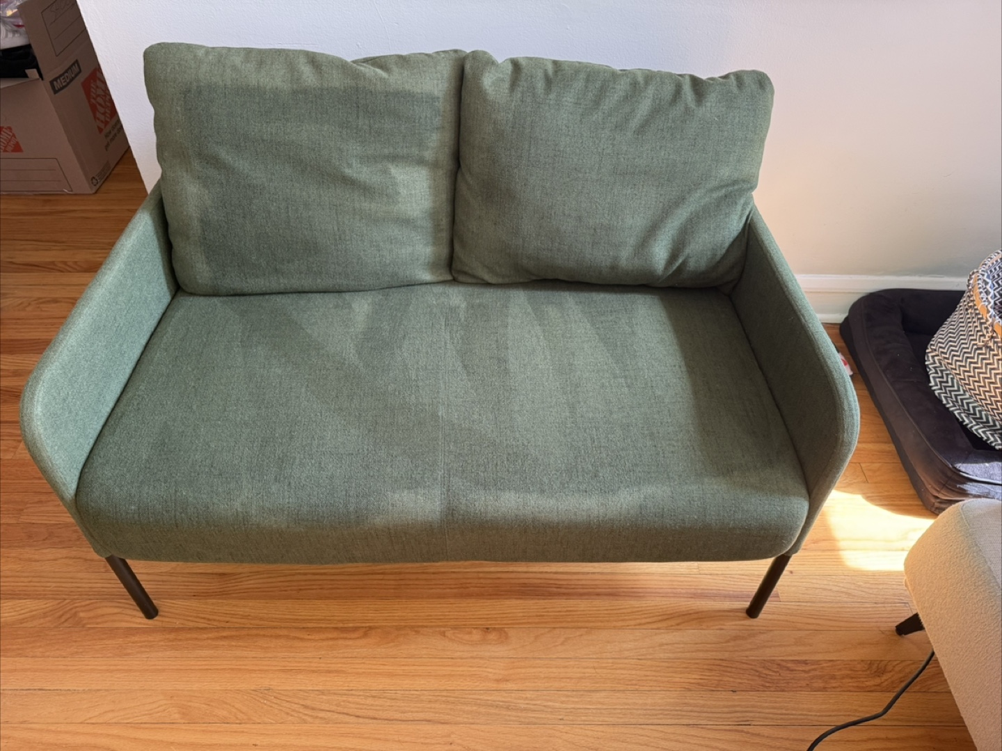 Olive Green Loveseat Sofa - photo 3