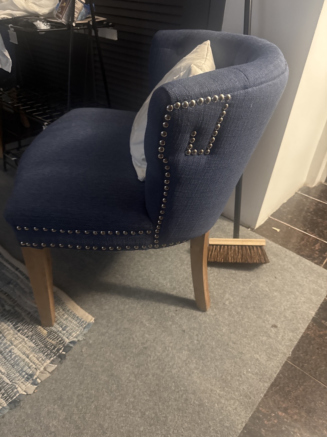 Navy Blue Accent Chair - photo 2