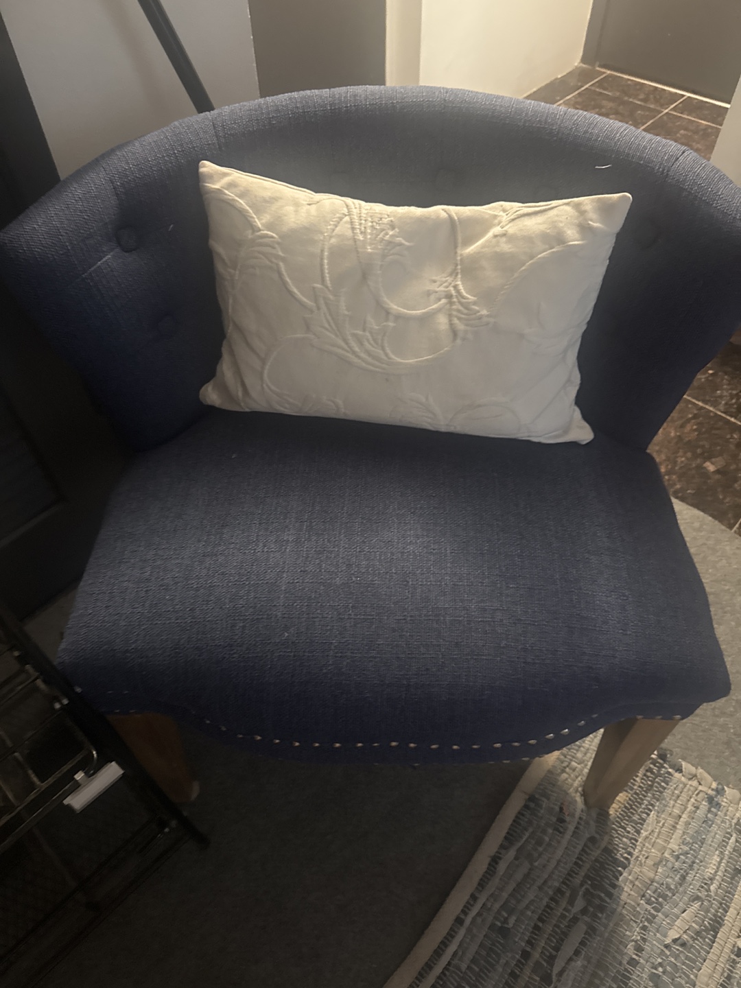 Navy Blue Accent Chair - photo 3