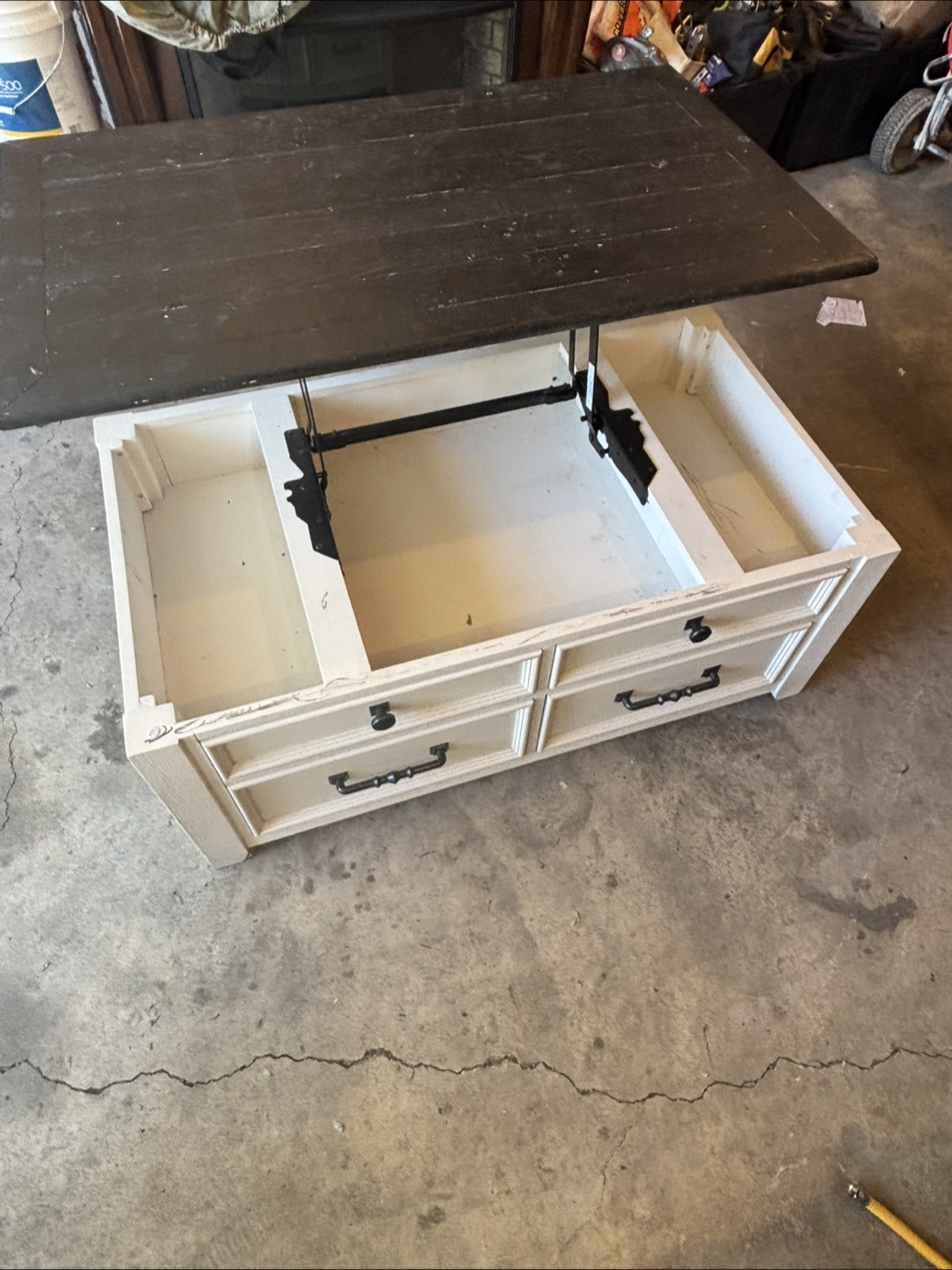 Lift Top Coffee Table with Drawers - photo 2