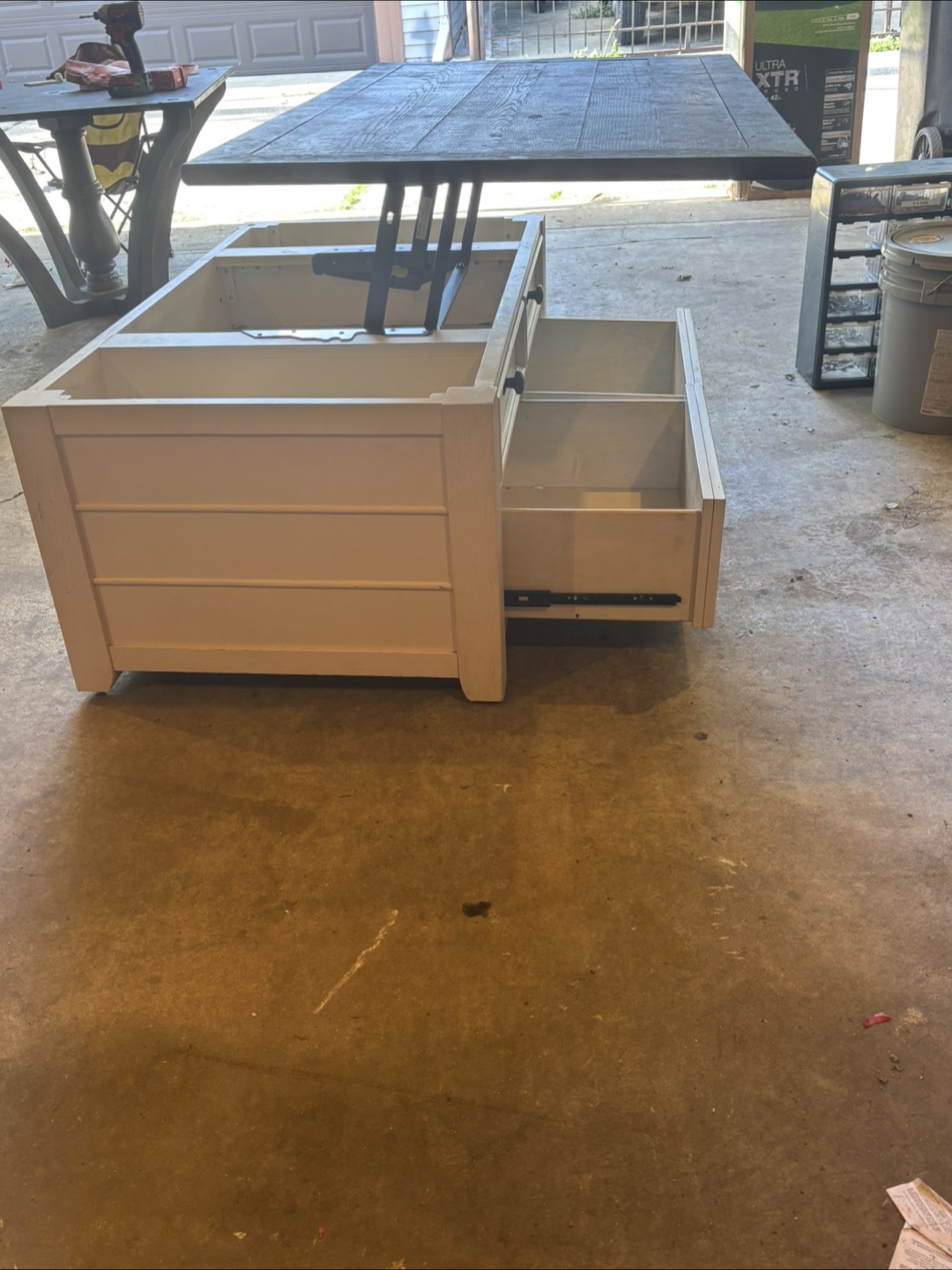 Lift Top Coffee Table with Drawers - photo 4
