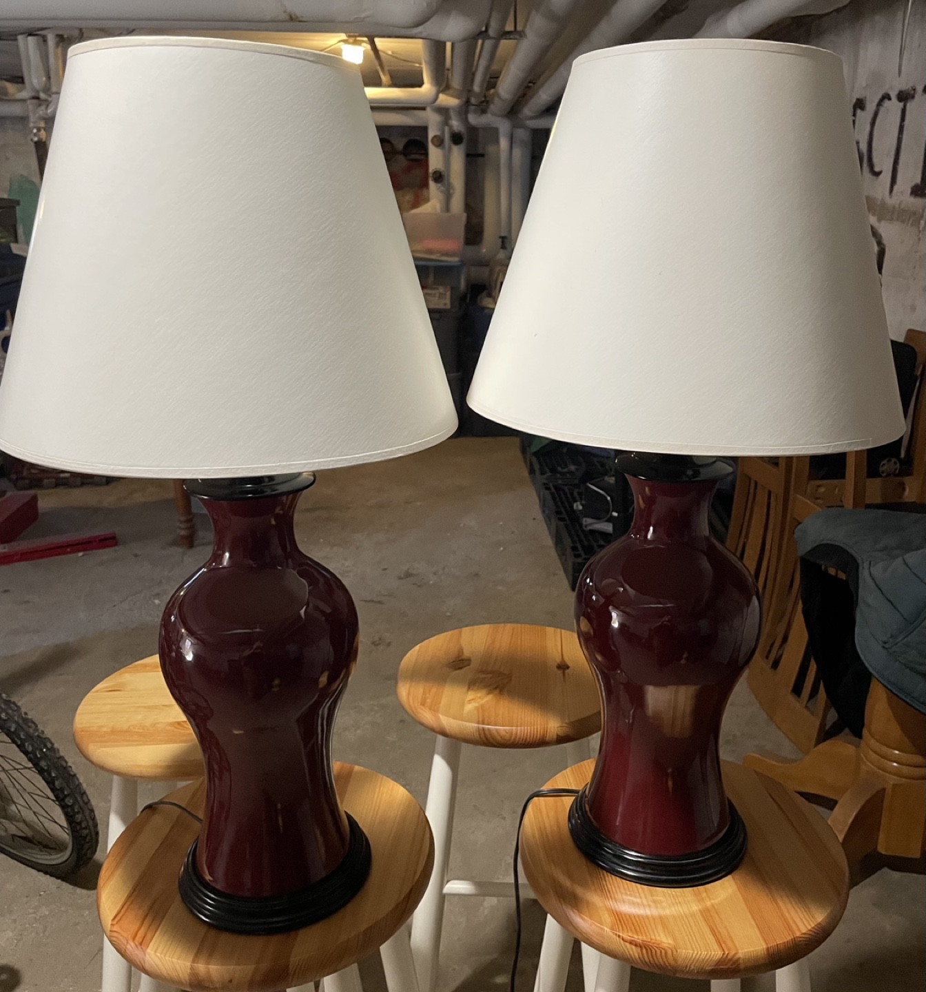 2 Burgundy Lamps. 28” - photo 4
