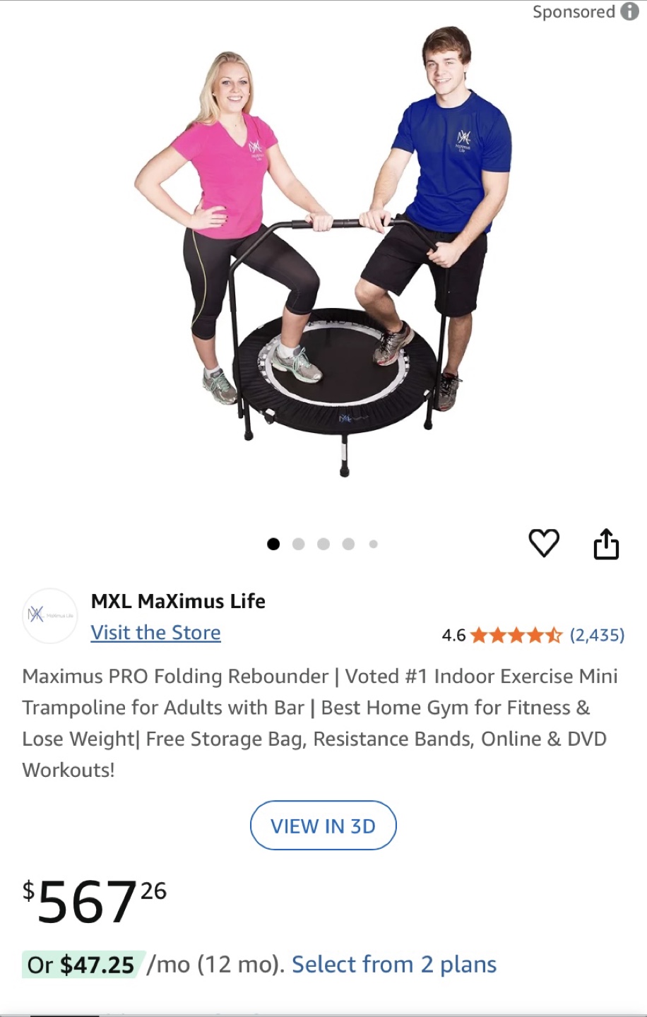 Maximus PRO Folding Rebounder Mini Trampoline - photo 5