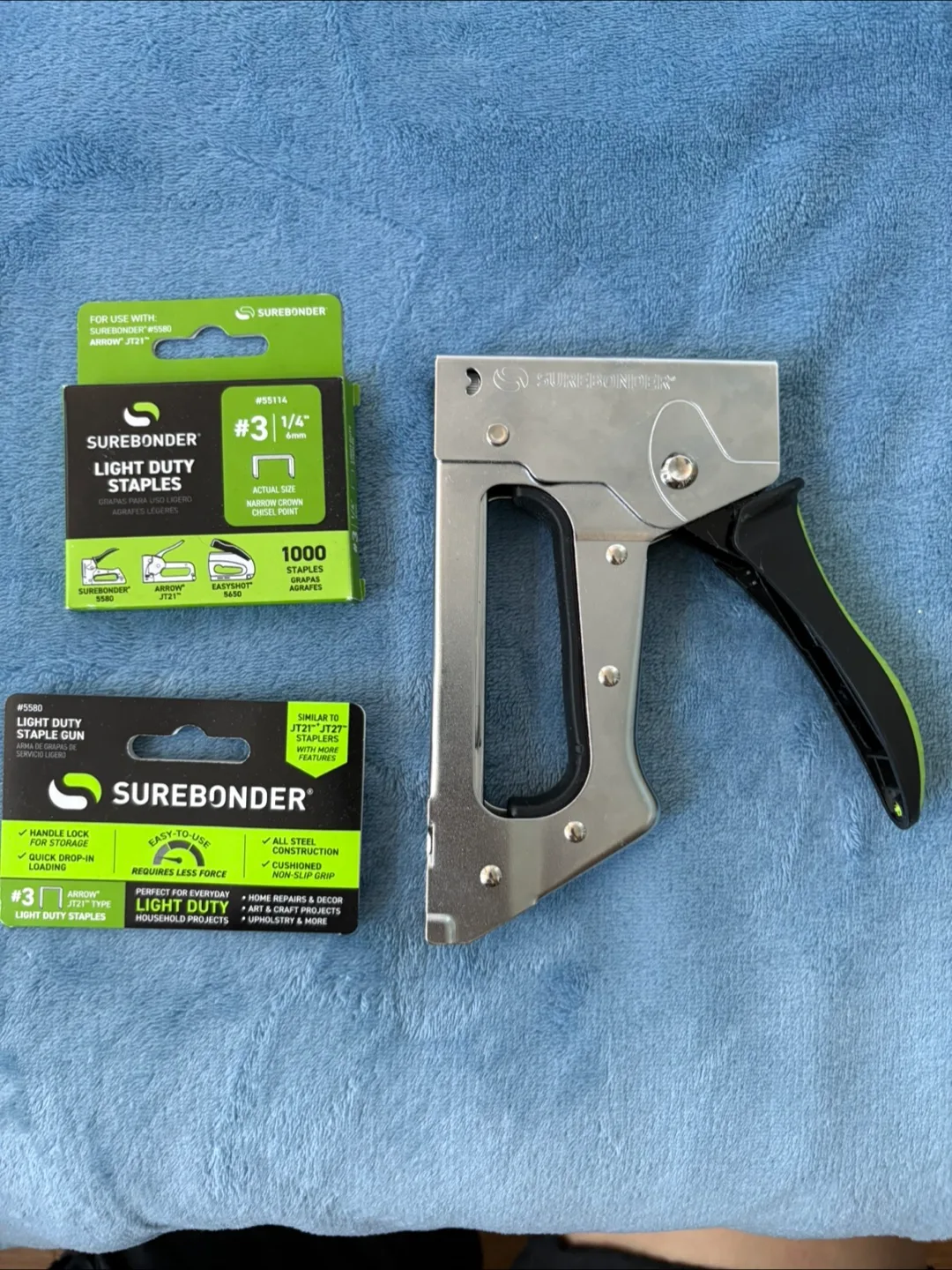 Light Duty #3 Stapler (1/4” - 3/8”) with a box of staples thumbnail