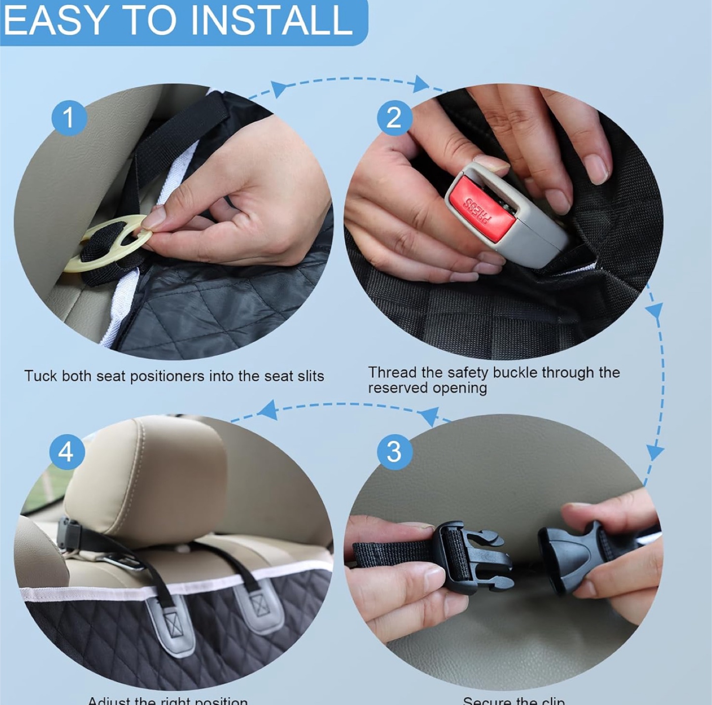 Dog Car Seat Cover - Large Pet Hammock - photo 5