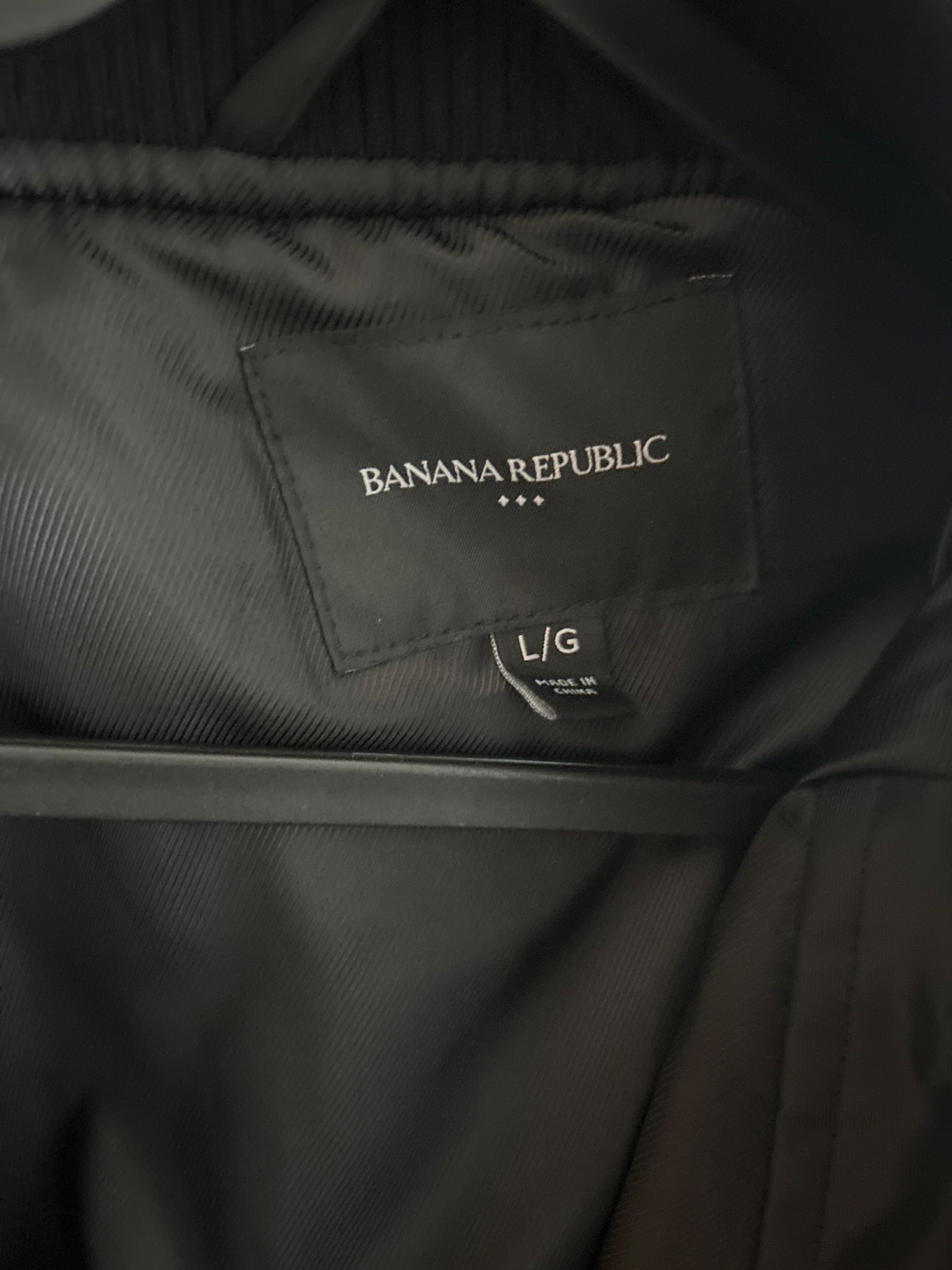 Banana Republic Black Bomber Jacket - Size L - photo 2