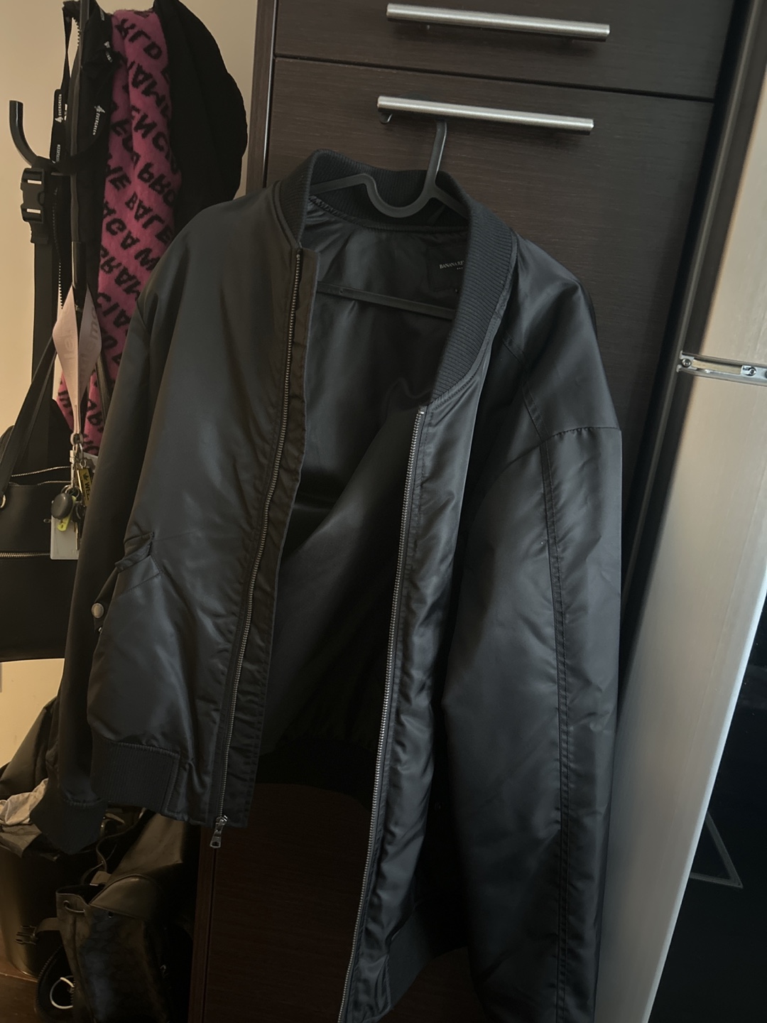 Banana Republic Black Bomber Jacket - Size L