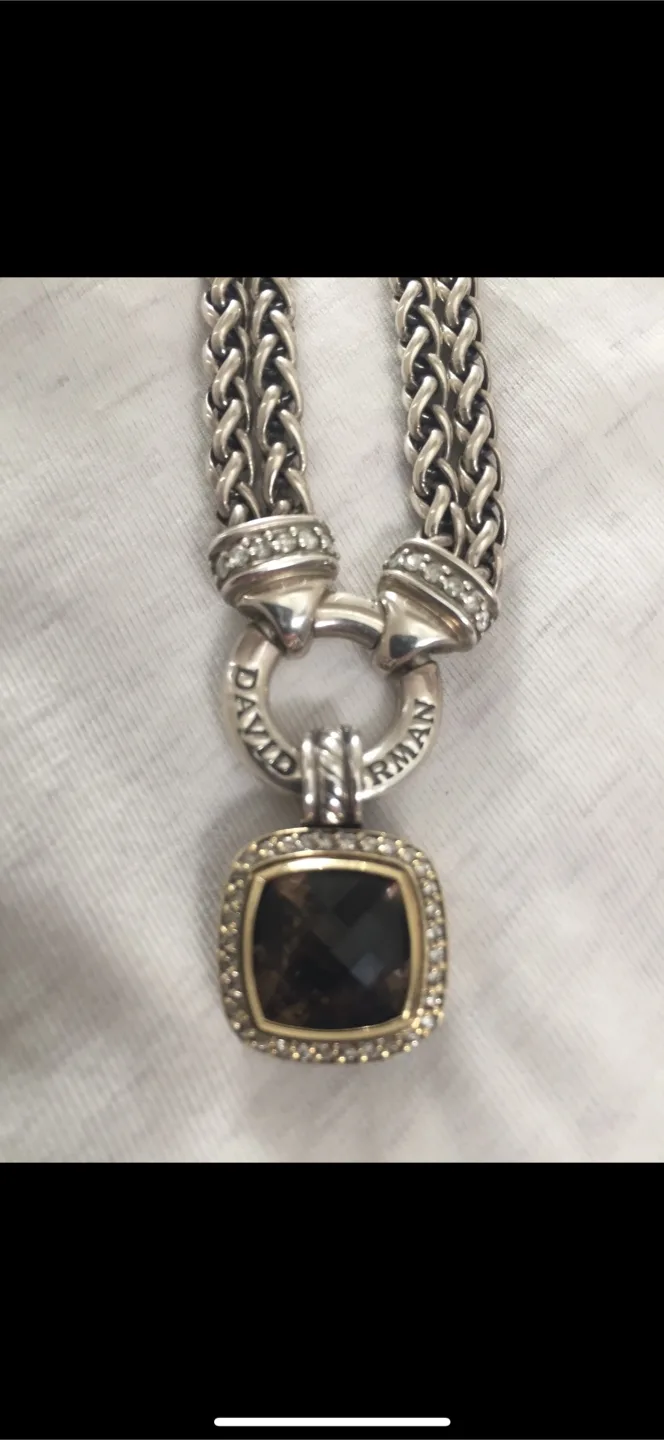David Yurman Albion Smoky Quartz Enhancer Necklace image indicator(2)