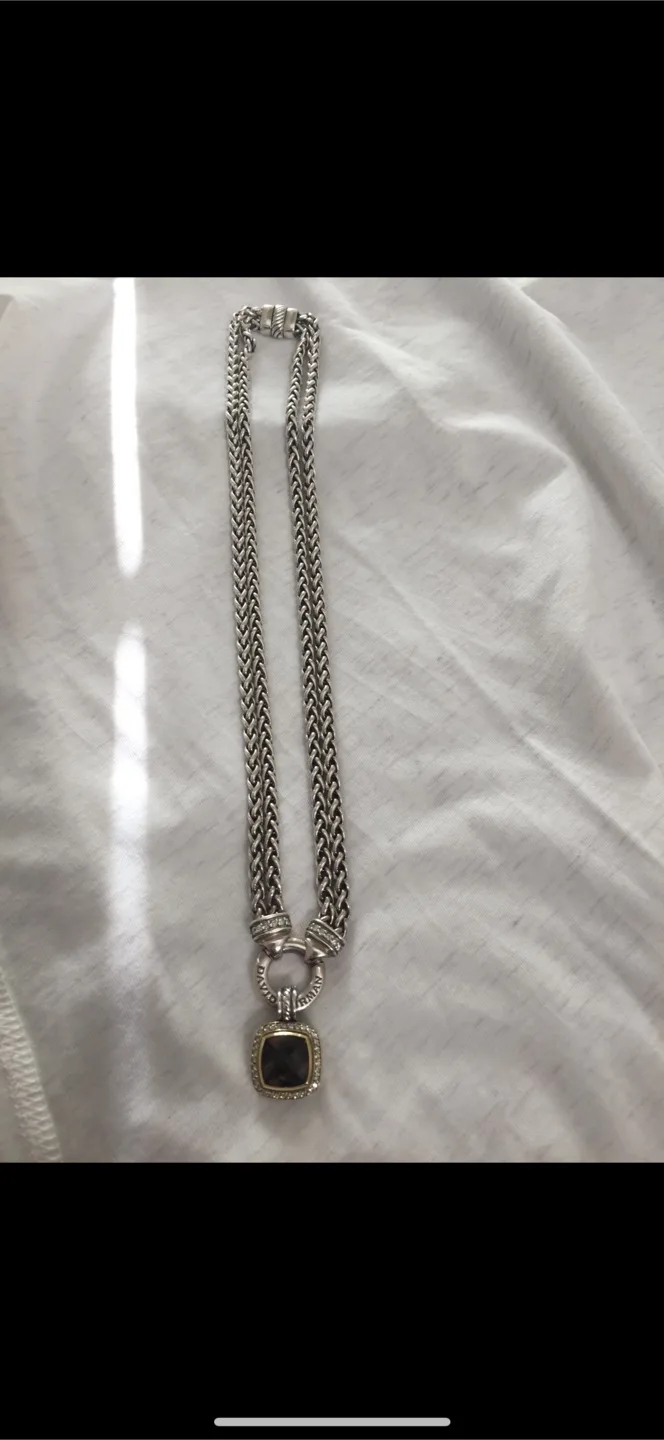 David Yurman Albion Smoky Quartz Enhancer Necklace image indicator(3)
