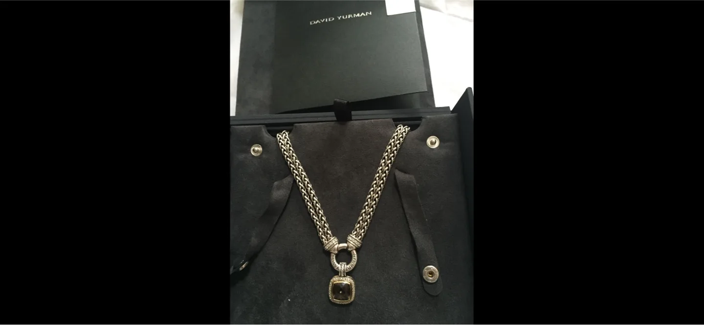 David Yurman Albion Smoky Quartz Enhancer Necklace thumbnail