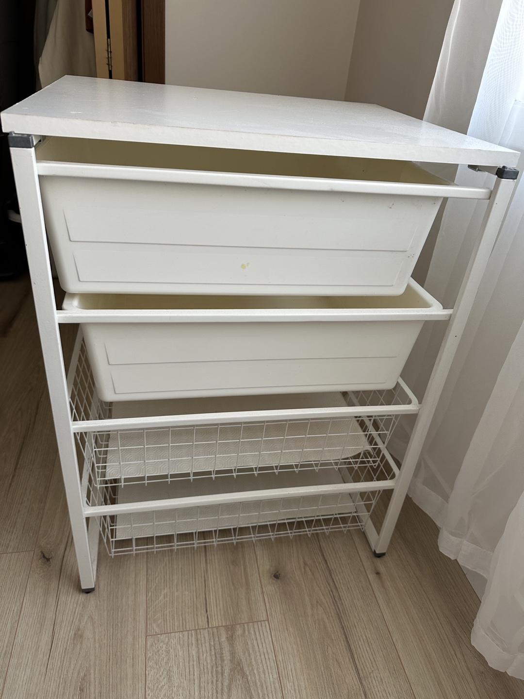 White Drawer Unit with Shelves