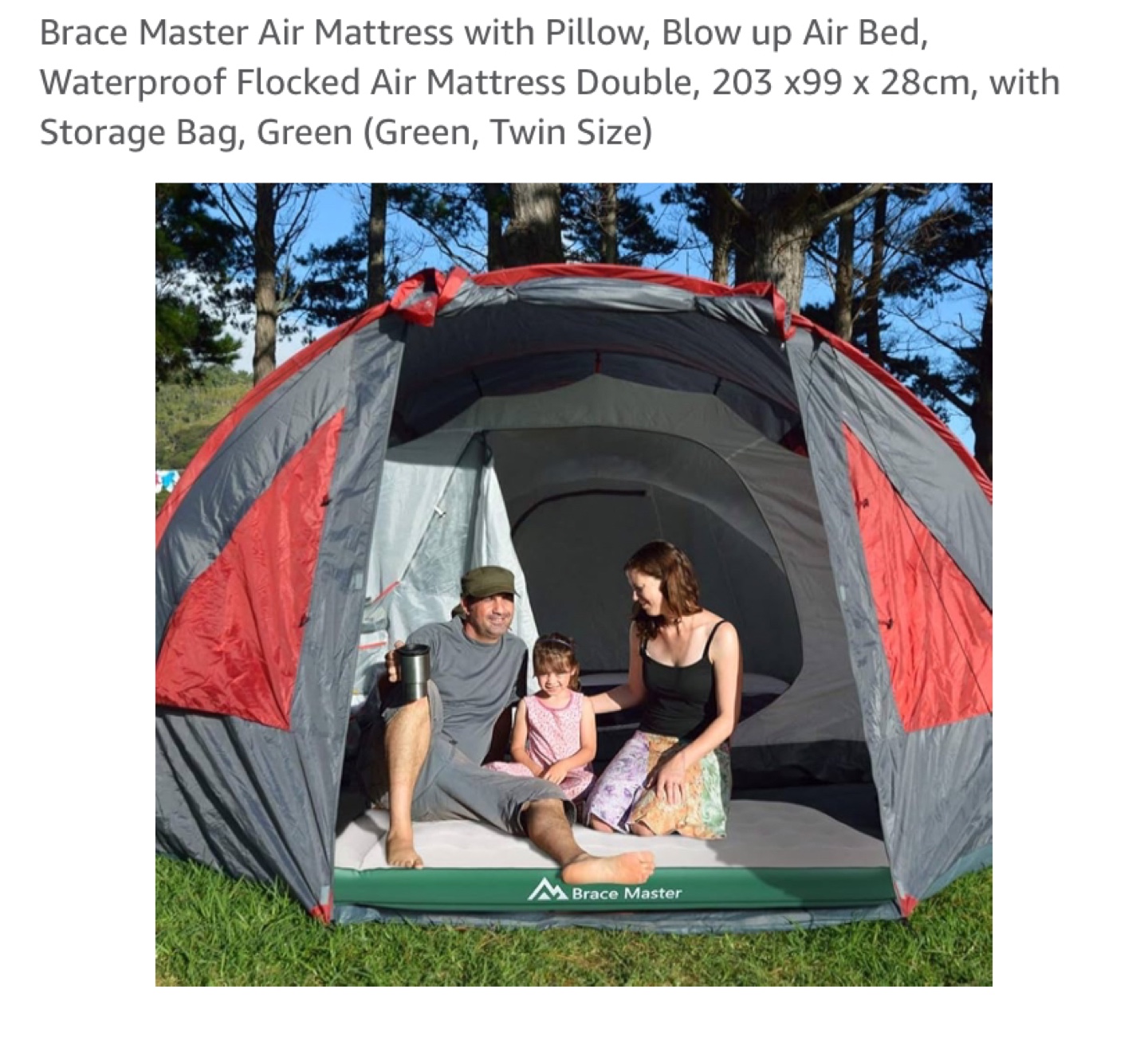 Brace Master Twin Size Air Mattress - Green - photo 5