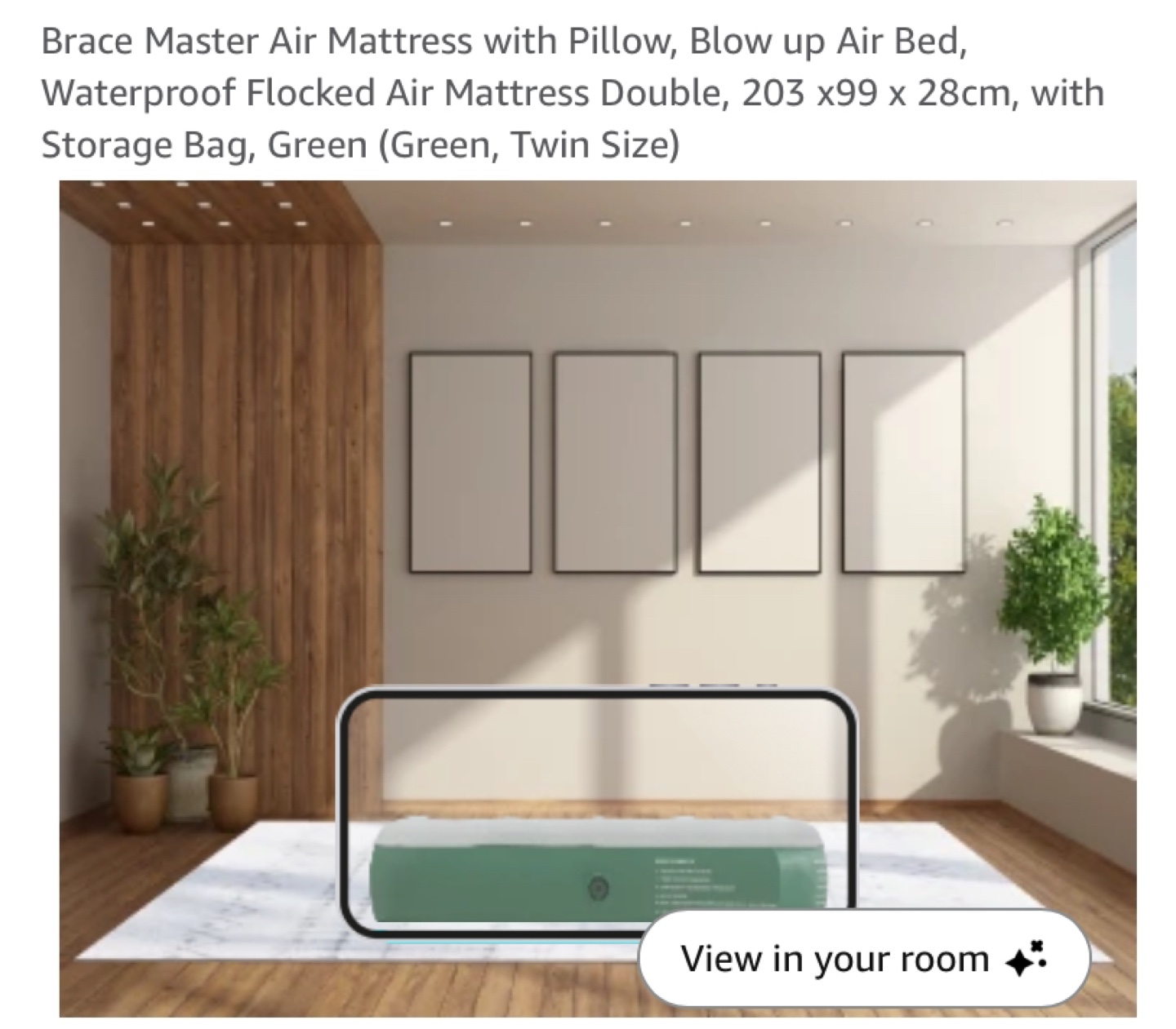 Brace Master Twin Size Air Mattress - Green - photo 4