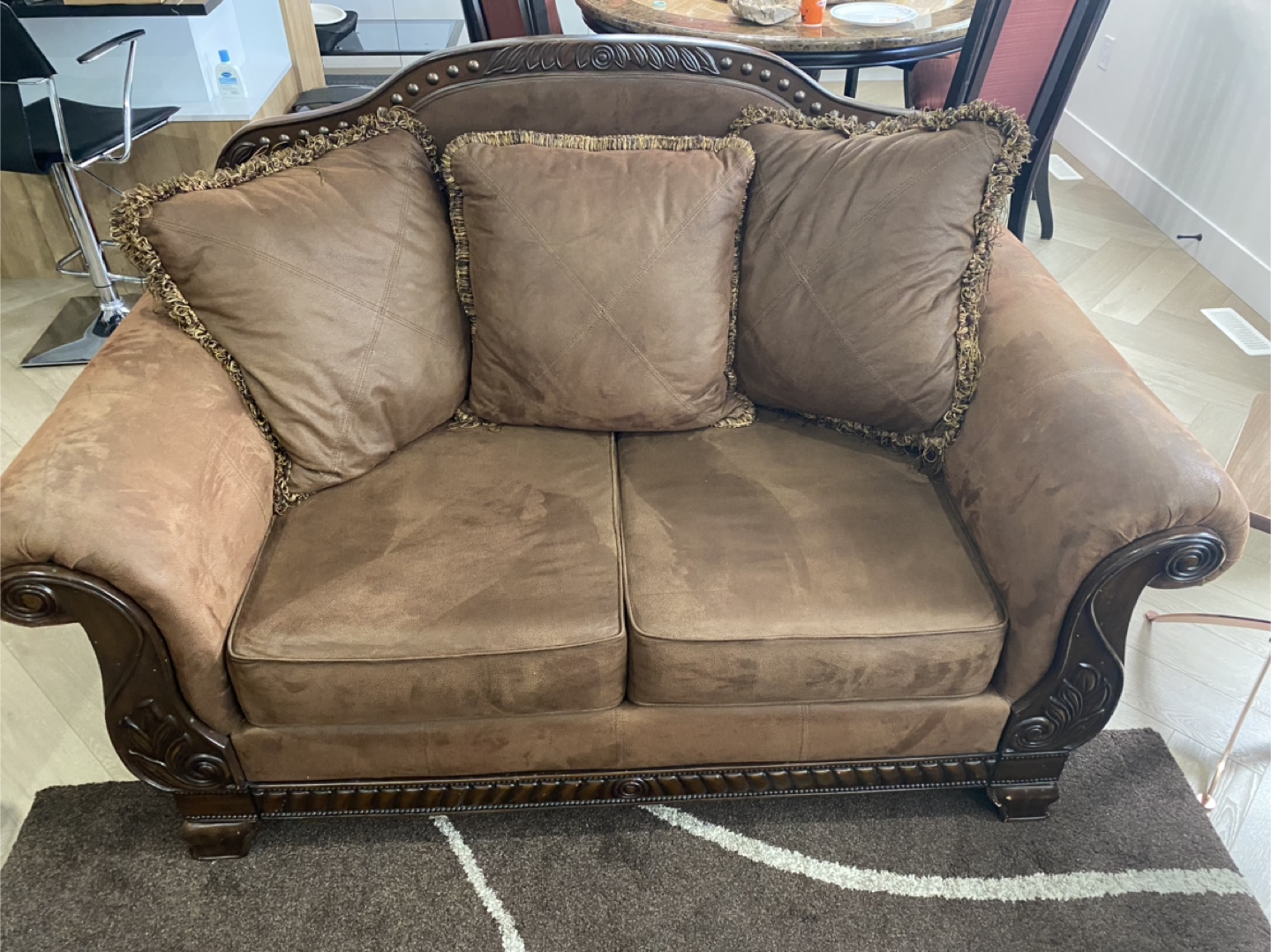 Brown Loveseat Sofa - Great Condition!