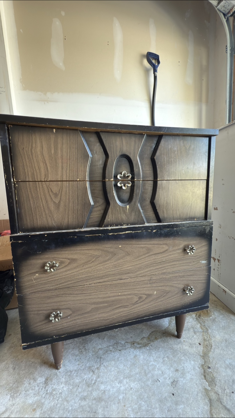 Vintage Wooden 3-Drawer Dresser