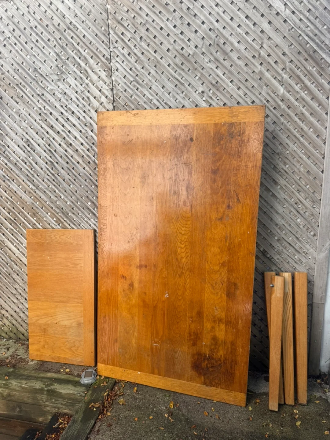 #freecycle Wooden Table with Leaf and Legs thumbnail