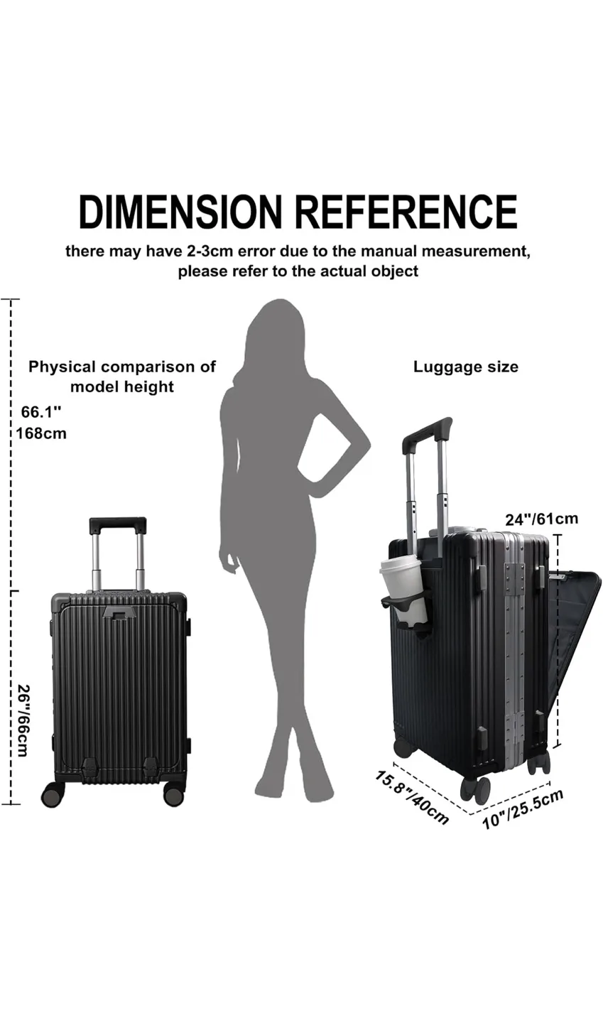 Rolling Suitcase with USB Charge Cord - Brand New image indicator(2)