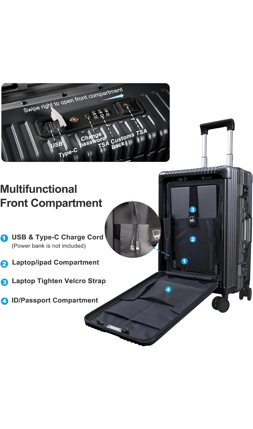 Rolling Suitcase with USB Charge Cord - Brand New image indicator(5)