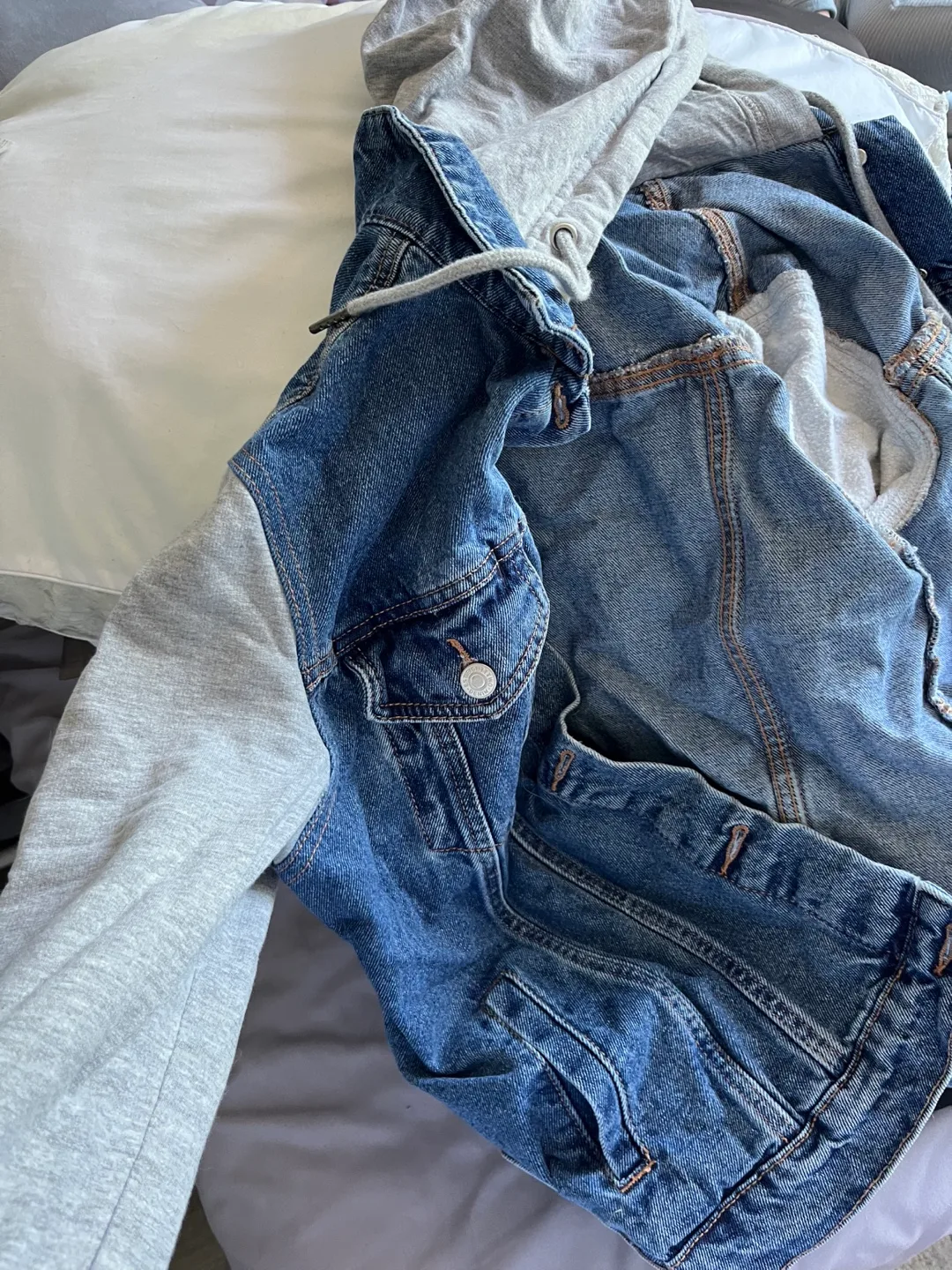 Denim Jacket with Hoodie - Size S/P thumbnail