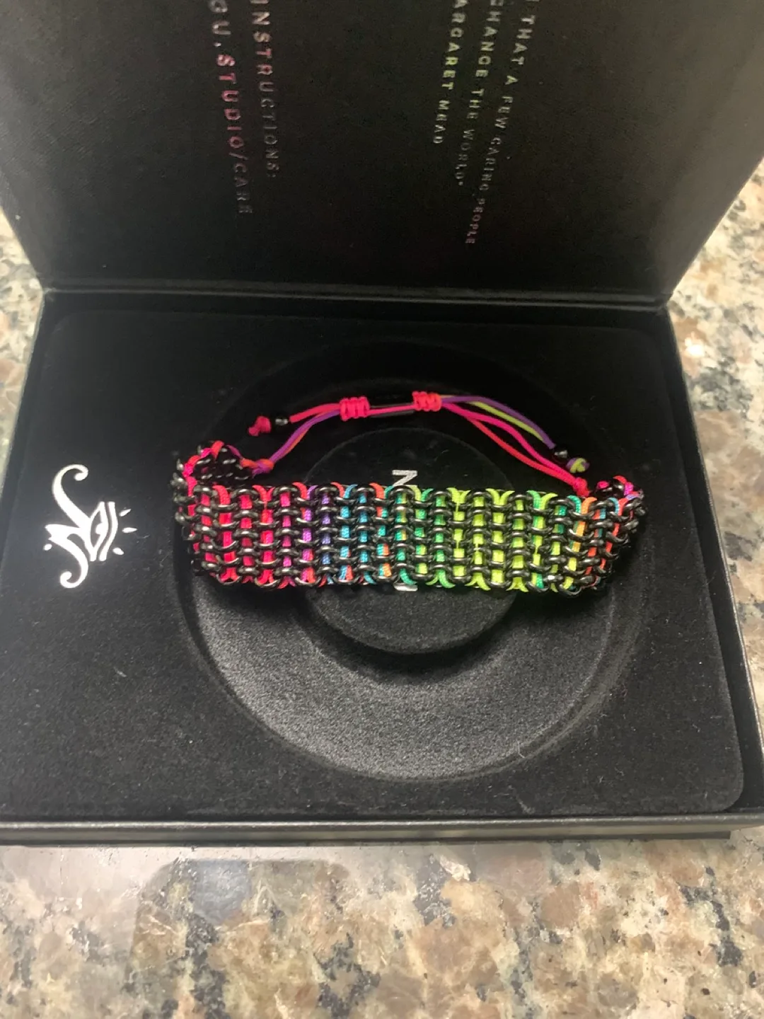 Nogu Chainmail Bracelet - Black & Rainbow thumbnail